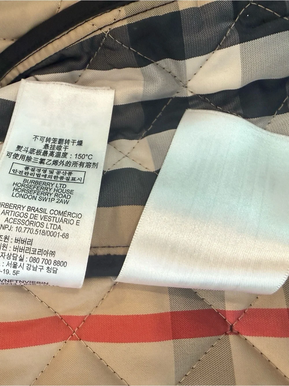 Burberry kids quilted jacket black size 4